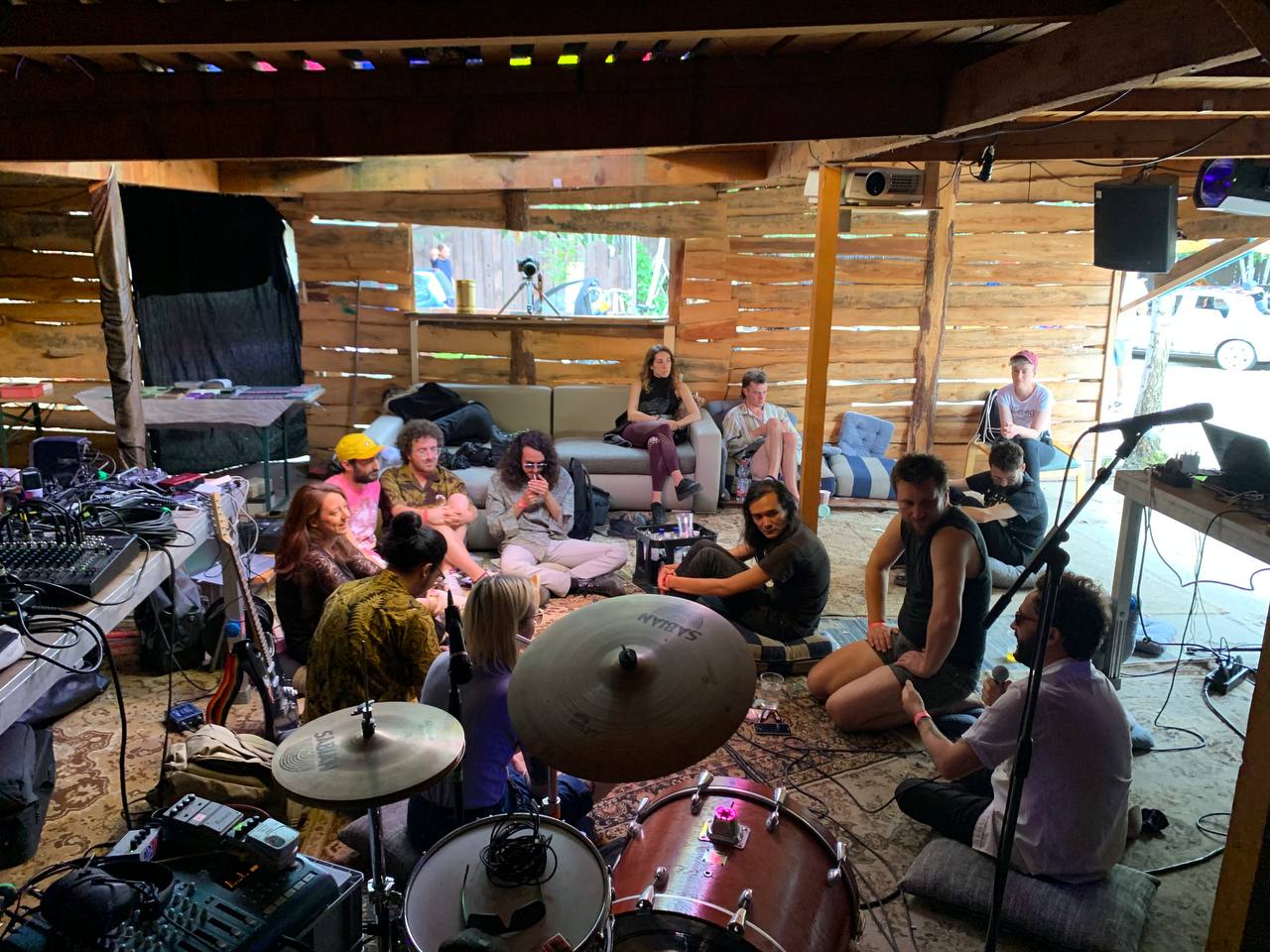A photo of a gathering of artist from the project in Chemnitz, Germany